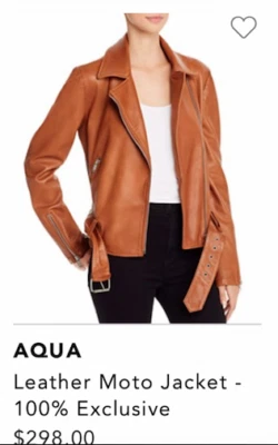 Chaqueta de moto de cuero Aqua talla M nueva con etiquetas Foto 1 de 4