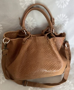 RAR Leder Borse in Pelle Uno Alla Volta Hobo Schultertasche Handtasche Italy GROß - Bild 1 von 10
