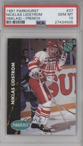 1991-92 Parkhurst French Nicklas Lidstrom #37 PSA 10 GEM MT Rookie RC HOF
