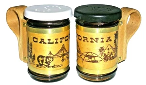 Vintage California Salt and Pepper Shakers Beer Mugs Souvenir Set - Picture 1 of 5