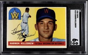 Harmon Killebrew 1955 Topps Baseball Rookie Card #124 SGC 6. Excellent-Near Mint - Picture 1 of 2