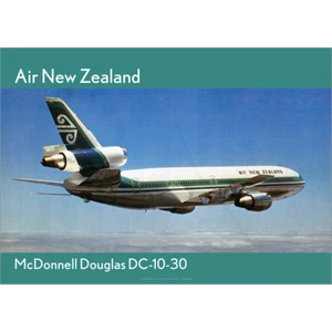 Air New Zealand McDonnell Douglas DC-10 Art Print - In-flight - 2 sizes poster - Picture 1 of 5