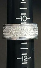 Aztec .999 Fine Silver Coin Ring -   Size 11
