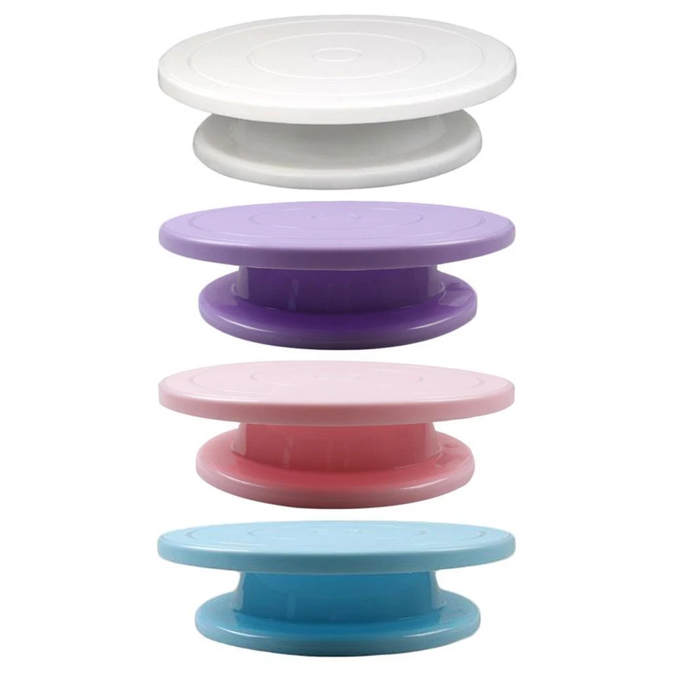 11inches Plastic Cake Plate Turntable Rotating Anti-skid - Image 1 of 1