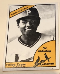 FELIPE ZAYAS Minor League Baseballkarte 1977 Sankt Petersburg Cardinals - Bild 1 von 2