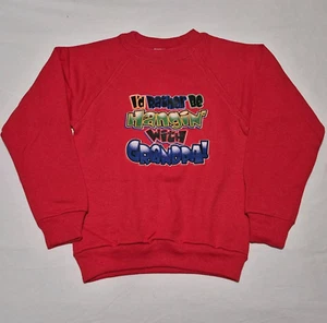 Vintage Hanes Activeware Kid's "I'd Rather Be Hangin w/ Grandpa" Sweatshirt *NEW - Picture 1 of 5