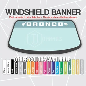 Calcomanía Se Adapta a Logo Bronco Parabrisas Banner Vinilo Adhesivo Carreras SIN FONDO - Imagen 1 de 1