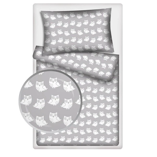 2Pc Baby Bedding Set 150x120 cm Owls Grey - Image 1 of 1