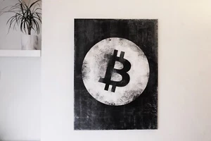Modernes Krypto-Gemälde - BTC 12# - WIRD IN 14 TAGEN GEFERTIGT UND GELIEFERT! - Picture 1 of 2