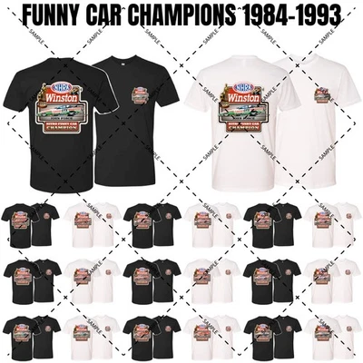 NHRA Winston Funny Car World Champions 衬衫 1984 年至 1993 年 T 恤 (295) — 第 1/4 张图片
