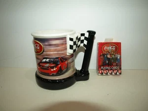 The Coca-Cola Racing Official Soft Drink of NASCAR Ceramic Mug and Playing Cards - Picture 1 of 6