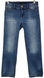 Pantalones de mezclilla ajustados elásticos White House Black Market ~Mujer Talla 2~ Azul Denim. - Imagen 1 de 17