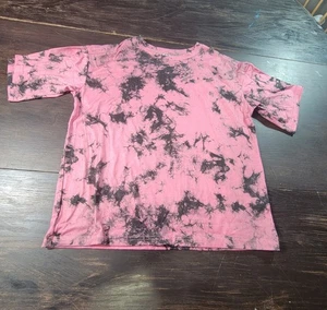 Camisa para mujer Shein rosa negra tie dye manga corta talla mediana  - Imagen 1 de 8