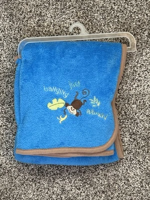 Difícil de encontrar NUEVO Regent Baby Monkey "Solo colgando" manta azul 2012 Foto 1 de 4