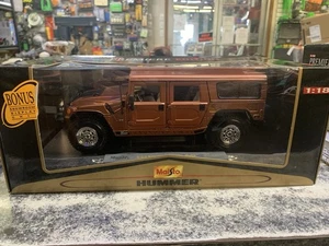 Maisto 1:18 Hummer H1 4x4, Naranja Diecast Premiere Edition - Imagen 1 de 6