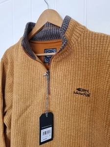 Weird Fish Newark Eco 1/4 Zip Grid Fleece - Caramel - Size XL - NEW WITH TAGS - Picture 1 of 10