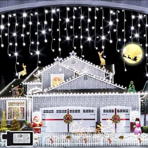 65 FT 640 LED Christmas Lights Outdoor Decorations Clear Wire String Lights P... - Picture 1 of 9