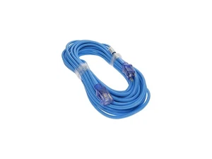 Nippon Labs 50Ft 14/3 SJTW Blue Power Extension Cord Lighted Clear Blue Plug, Wa - Picture 1 of 4