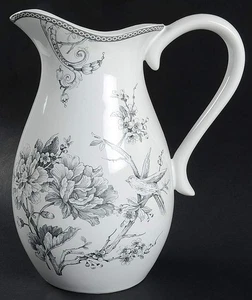 222 Fifth Adelaide Grey and White 96 Oz Pitcher 10409535 - Picture 1 of 1