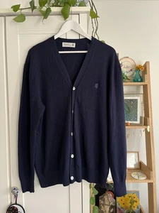 Pringle of Scotland Navy Cardigan Mens XL -XXL Chest 46”  Wool Preppy Grandad - Picture 1 of 7