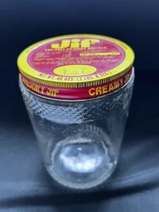 RARE***Vintage 1950/60’s Glass Jar W/Lid “Jif Creamy  Peanut Butter” ~ 40 oz. - Picture 1 of 4
