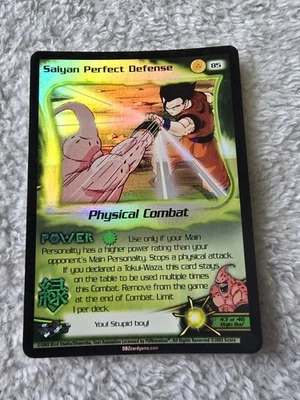 DBZ Dragon Ball Z FOIL Saiyan Perfect Defense 85 CCG Unlimited Fusion Saga MP - Image 1 of 4