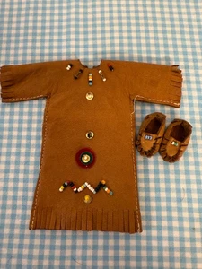 Zapatos de vestir vintage de cuero nativo americano, talla patrón - Imagen 1 de 3