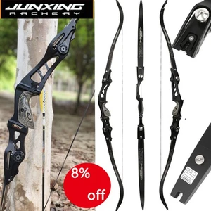 62" ILF Recurve Bow 25-60lbs Takedown 19" Riser Archery Hunting Target JUNXING - Picture 1 of 14
