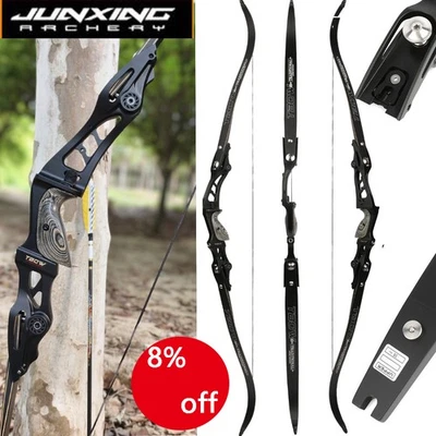 62" ILF Recurve Bow 25-60lbs Takedown 19" Riser Archery Hunting Target JUNXING - Image 1 of 4