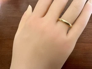 14 Karat Gelbgold Ehering Ring Größe 7,5 / 3 mm breit - Bild 1 von 6