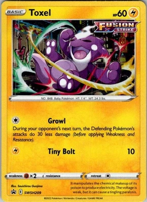 Pokemon | SWSH: Sword & Shield Promo Cards | Toxel - | SWSH209 | Holo | NM - Image 1 of 2