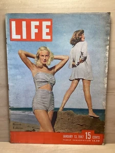 Life Magazine Vol.22 No.2 January 13 1947 Resort Fashions, G.O.P.s New Congress - Picture 1 of 6