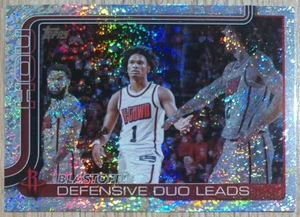 2025-26 Topps Blastoff Defensive Duo Leads Sandglitter #297 Amen Thompson Rocket - Picture 1 of 2