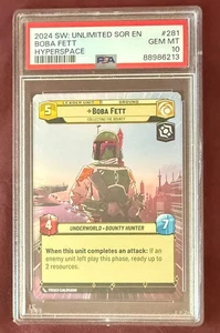 2024 Star Wars Unlimited Spark of Rebellion Boba Fett #281 Hyperspace PSA 10 - Bild 1 von 2