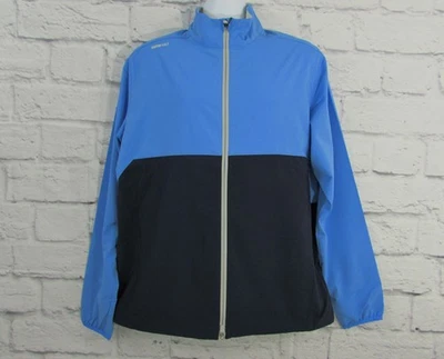 Chaqueta de golf PUMA Monterey Wind para hombre talla grande nueva con etiquetas azul/azul marino bloques de colores Foto 1 de 4