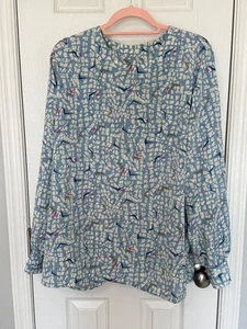 Blusa de Colección Años 80 Country Sophisticates Hecha en los EE. UU. Manga Larga XL - Imagen 1 de 8