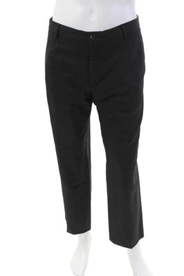 Dolce & Gabbana Mens Wool Black Straight Leg Trousers Pants Size 52 - Image 1 of 4