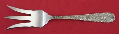 Repousse by Kirk Sterling Silver Relish Fork 7 1/2" Serving Heirloom Silverware - Image 1 of 3