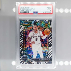2024-25 Panini Select Stephon Castle Zebra Courtside RC PSA 9 POP 1 | Rookie - Bild 1 von 4
