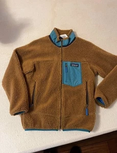 Patagonia Retro X Fleece Jacket Kids Large Brown Deep Pile - Picture 1 of 2