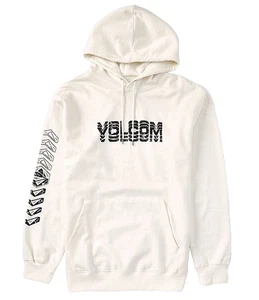 Volcom Men's Cement Pullover Hoodie, Off White Heather, S - Picture 1 of 3