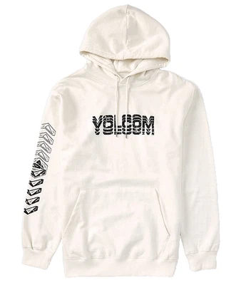 Sudadera con capucha pulóver de cemento Volcom para hombre, brezo blanco roto, S Foto 1 de 3