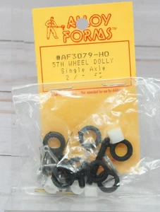Alloy Forms 3078, Single Axle 5th Wheel Dolly, (2 in Package), HO Scale - Picture 1 of 3