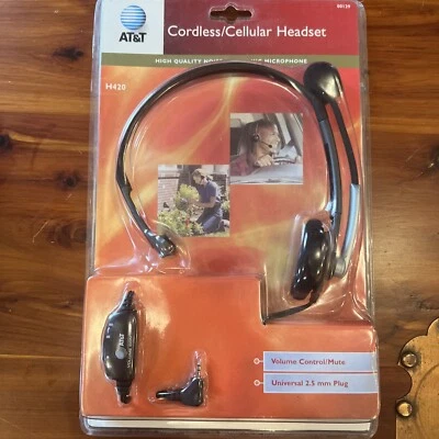 New AT&T Cordless Cellular Headset Noise Cancelling mic H420  00129 - Image 1 of 4