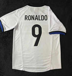 Ronaldo #9 Away White 1998/1999 Retro Kit Milan S-L - Picture 1 of 7