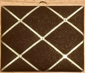 French Bulletin Board Photo Memo Board Brown w/ Gold Sparkles Print 8 x 10 inch - Picture 1 of 3