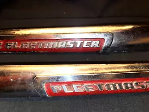 VINTAGE CHEVROLET FLEET MASTER CAR EMBLEM PAIR R L MONOGRAM HOOD ORNAMENT 1948 - Picture 1 of 10