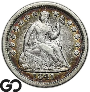 1841 Seated Liberty Half Dime - Picture 1 of 3