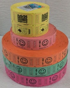 Raffle Tickets - 5 Rolls - Event Drawings - School Carnivals - Numbered - Picture 1 of 14