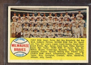 1958 Topps Set-Break #377 Milwaukee Braves EX-EXMINT *JAYSACE* - Picture 1 of 2